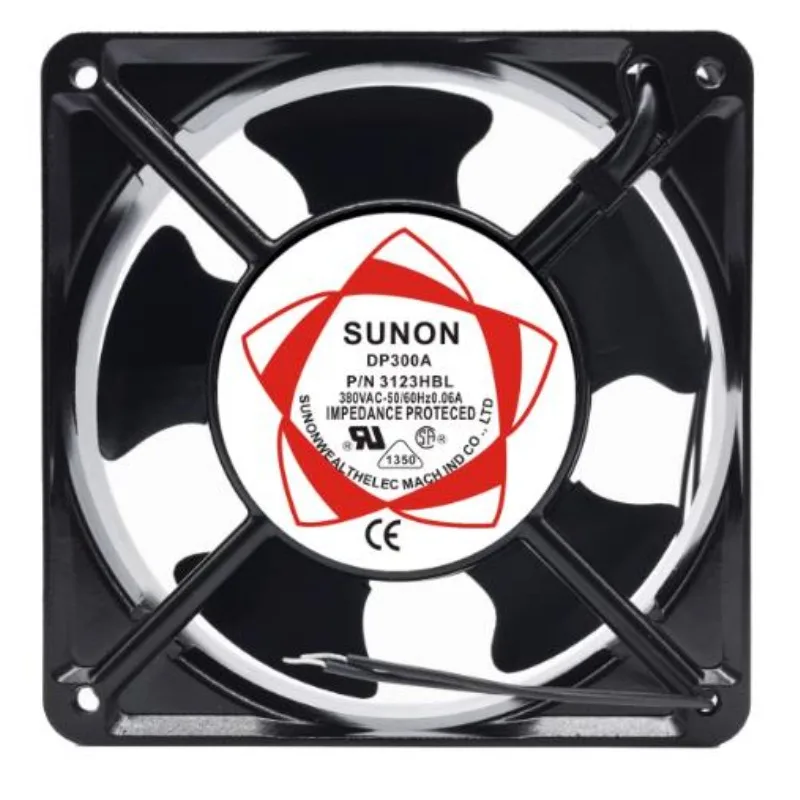 Fan for SUNON DP300A P/N 3123XBL 3123XSL 3123HSL 3123HBL 12CM 380V 2 wires Cooling Fan 120*120*33mm
