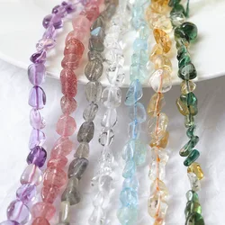 Natural Gravel Irregular Shape 6-8mm Stone Bead For Jewelry Making Crystal Sunstone Morgan Onyx DIY Bracelet Necklace Strand 15'