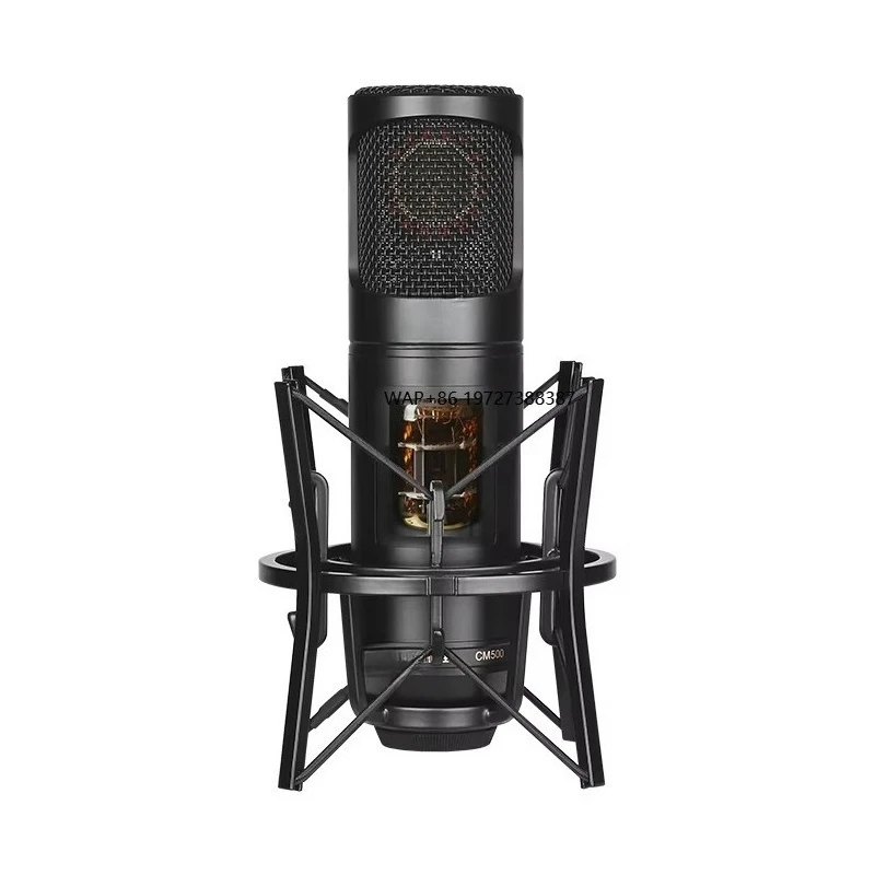For  CM500 Large-diaphragm Tube Condenser Microphone Set 48V Phantom Power XLR wired connection Metal Material for Studio
