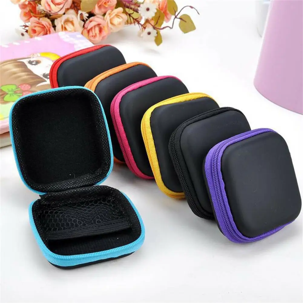 Bolsa de almacenamiento de auriculares EVA portátil, soporte de auriculares con cremallera, cargador Digital, bolsa de almacenamiento de auriculares, estuche organizador de Cable de datos Usb