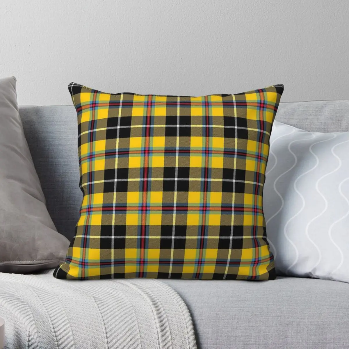 

Cornish Tartan Square Pillowcase Polyester Linen Velvet Printed Zip Decorative Throw Pillow Case Sofa Cushion Cover