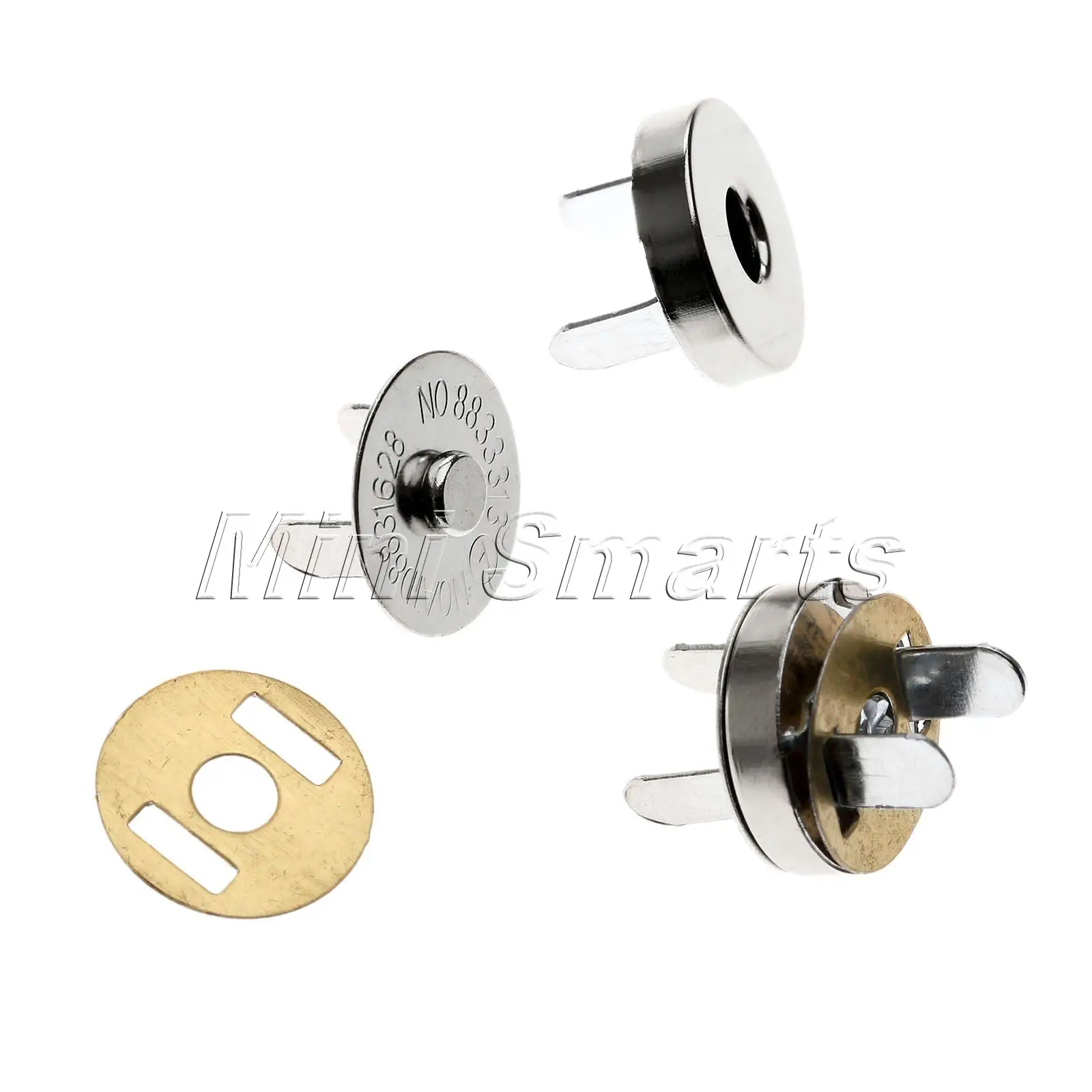 10 Sets Bag Purse Clasps Sewing Buttons Magnetic Metal Snaps Fasteners Handbag Craft Sewing Leather Coat Buttons 14mm/18mm
