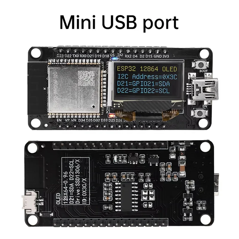 

Exquisite-ESP32 ESP-WROOM-32D WIFI Bluetooth Макетная плата CH340 с OLED-экраном 0,96 Желтый Синий Дисплей
