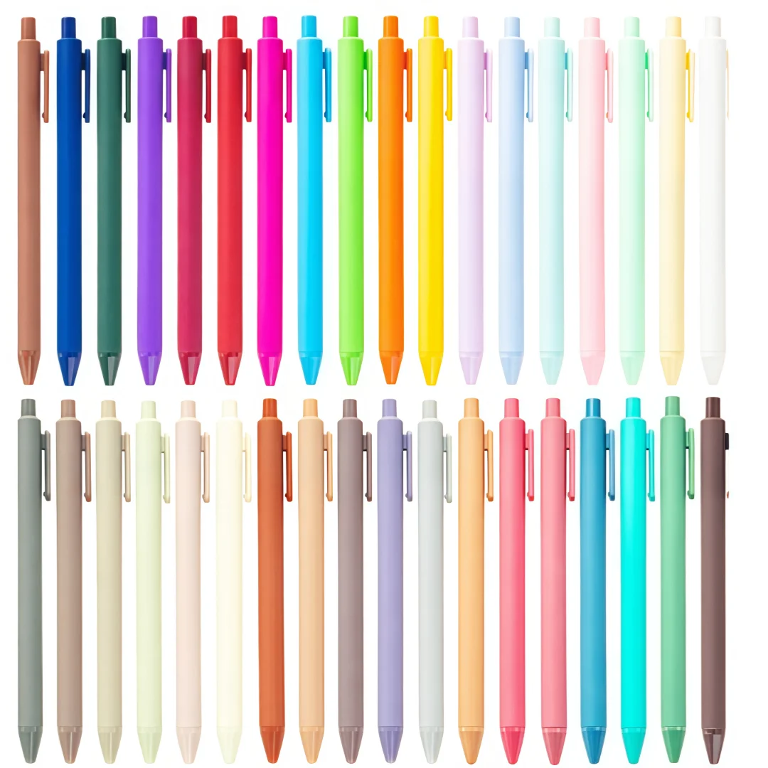 10-50Pcs Matte 0.5mm Mechanical Pencil Retro Color Water Pen Moissanite Customizable Ballpoint Pen for Business