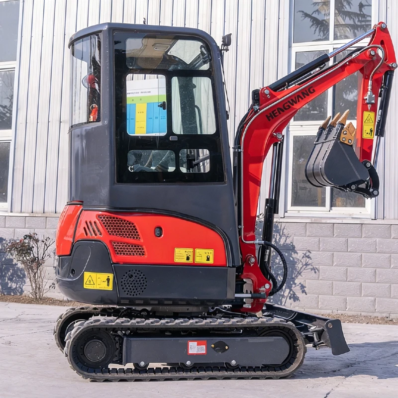 

Customized HW18 Mini Excavator 1 Ton Crawler Digger Euro 5 Engine Hydraulic Small Excavator For Garden Farm Household Fast Ship