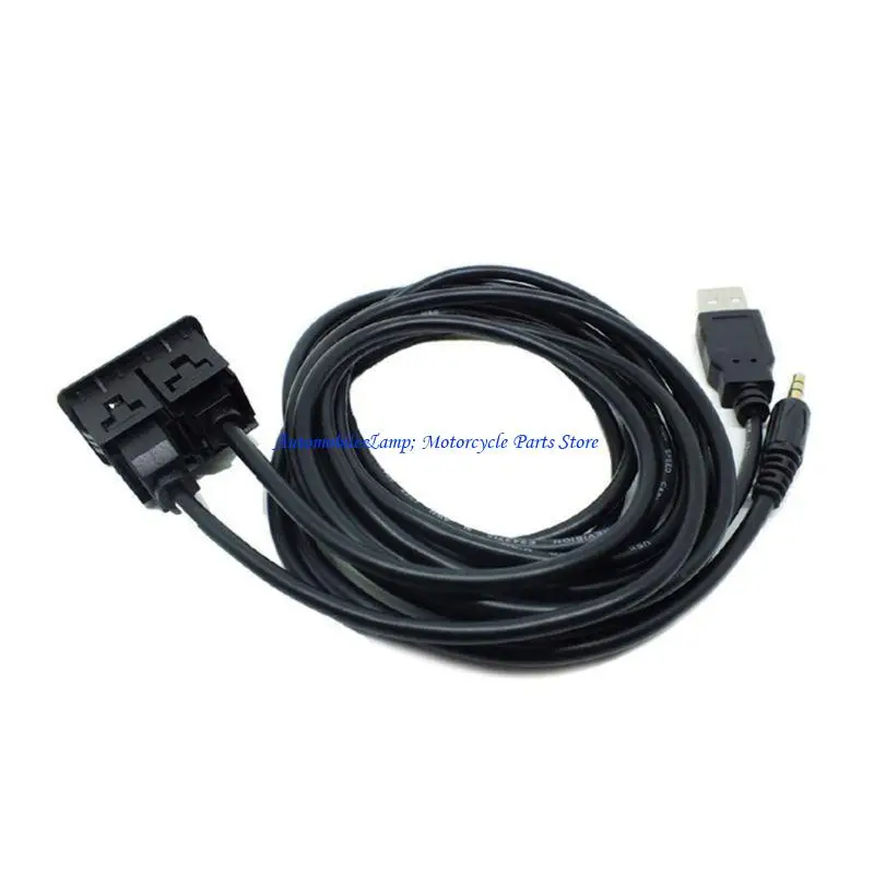 H7BD 1.5m قارب Car Flush Mount USB Port 3.5mm Aux Extension Cable