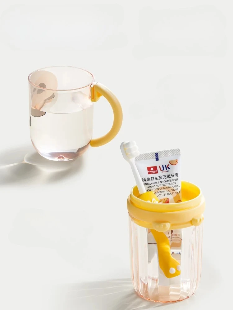 Children's Toothbrushing Cup Travel Toiletry Set Household Cartoon Baby Mouthwash Cup Student Boy-girl Anti-fall  Mouthwash Cup