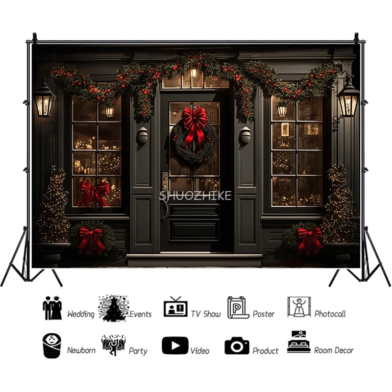 

SHUOZHIKE Christmas Decorations Photography Backdrops Candy House Living Room Ornament Birthday Photo Studio Background QS-28