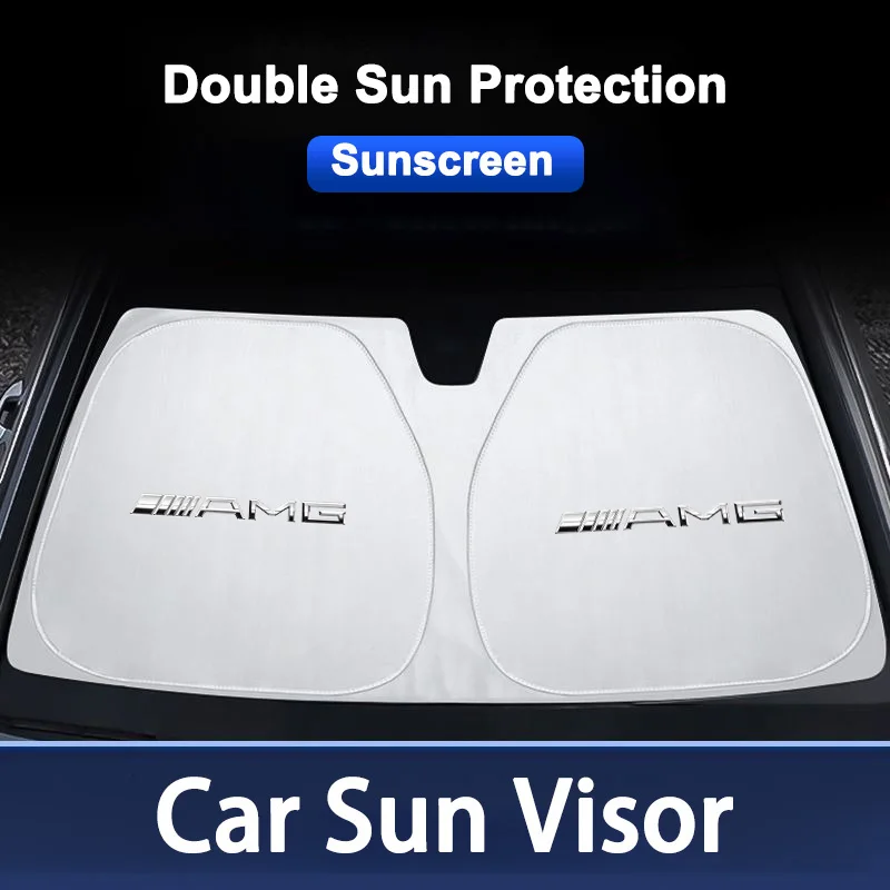 

For Mercedes Benz AMG W204 W205 W212 W176 W222 W202 Car Windshield Sun Shade Cover Visor UV Protection Shield Auto Accessories
