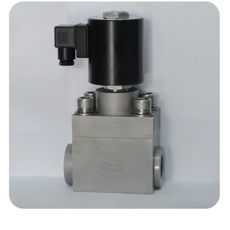 16MPa High Pressure Solenoid Valve 304 Stainless Steel Internal Thread Water Gas Oil Quick Switch Piston Control Valve