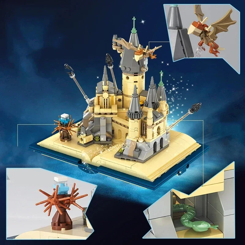 

TOYLINX 727 шт., секреты замков, 4 строительных блока Harris, летающая машина, змеи, драконы, креативный набор, подарок для детей