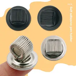 Spring Metal Pen Holder Clip Bulletin Board Notebook Tablet Stylus Gel Marker Pen Organizer Clip Stationery Supplies