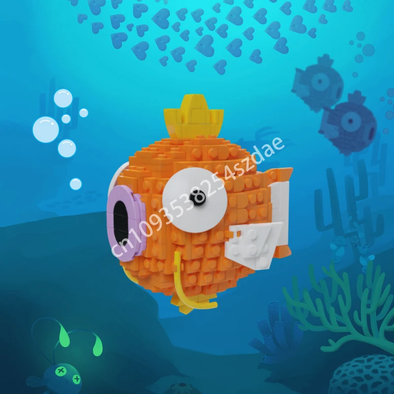 

274 шт. MOC Magikarp карманные строительные блоки для домашних животных, сборка, образование, STEAM, обучение, рождественская игрушка, подарок, конструкция пластика