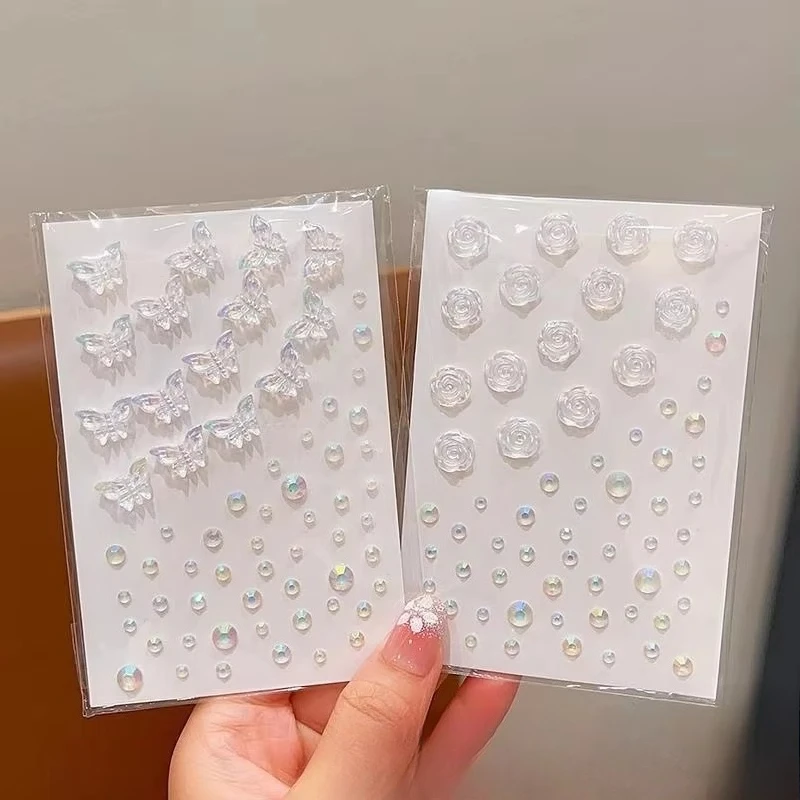 Butterfly Face Gems Rhinestone Stickers Sparkle Under Eye Jewels for Stage Makeup Cheek Decoration Bulk