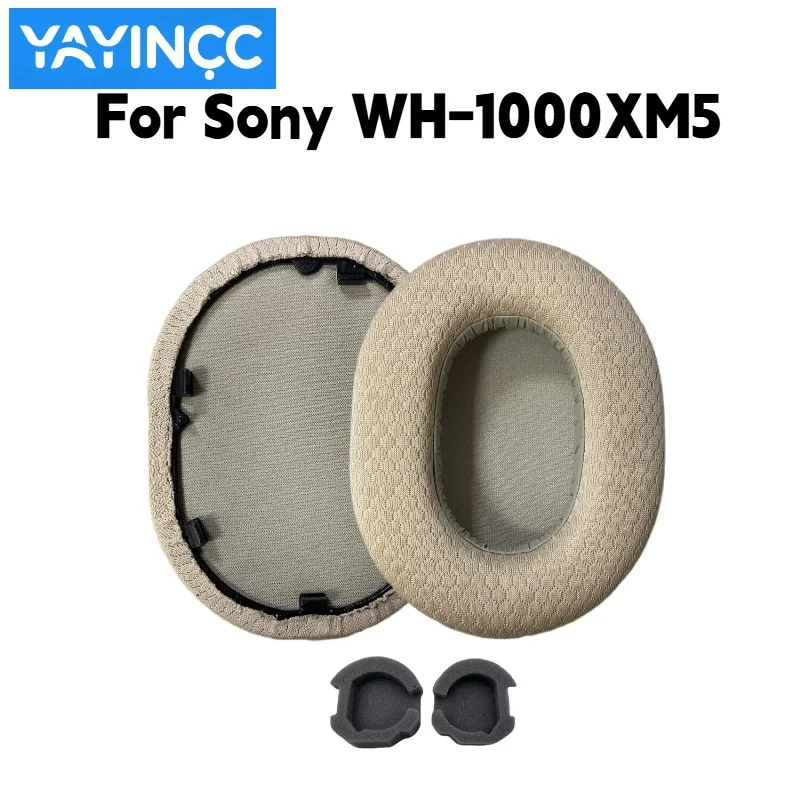 YAYINCC Ersatz-Ohrpolster aus atmungsaktivem Fußballnetz mit Schnalle für Sony WH-1000XM5 Kopfhörer, Reparaturteile, kein Haarausfall. – Detail 2