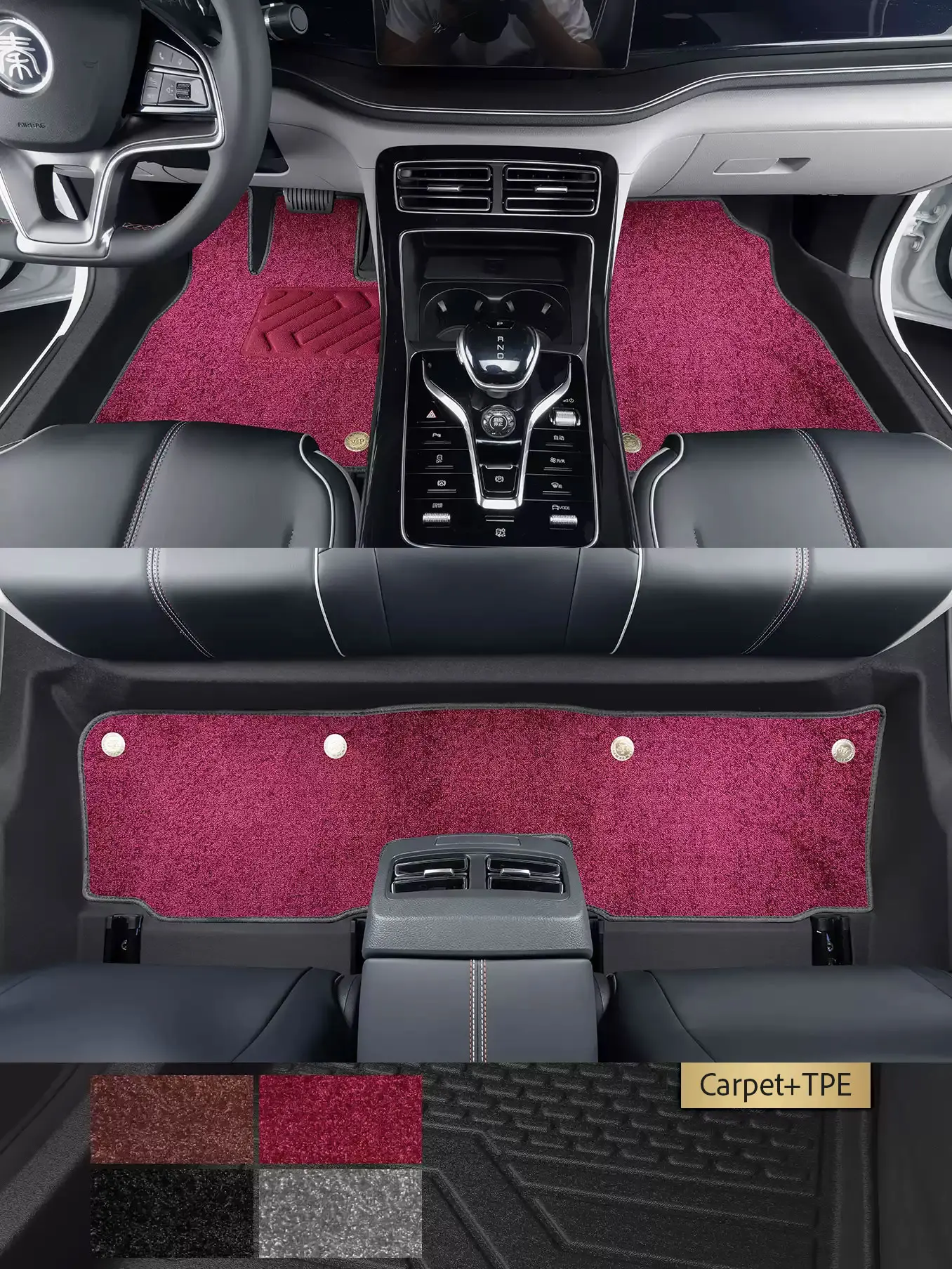 Left-Hand Drive Car Custom Fit Floor Mat For BYD Qin PLUS DMi EV 2025-26 Foot Pad Protector Full-surrounded Floor Liner Odorless