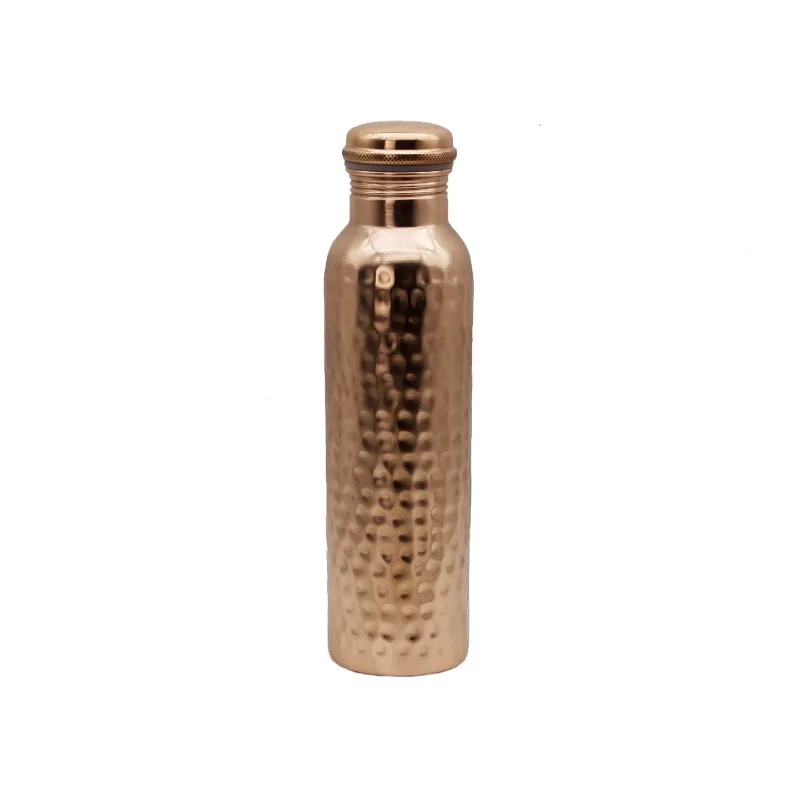 Southeast‑Asian Handcrafted Pure Copper Water Bottle, Portable Red Copper Cold Water Cup for Yoga Outdoor Daily Use