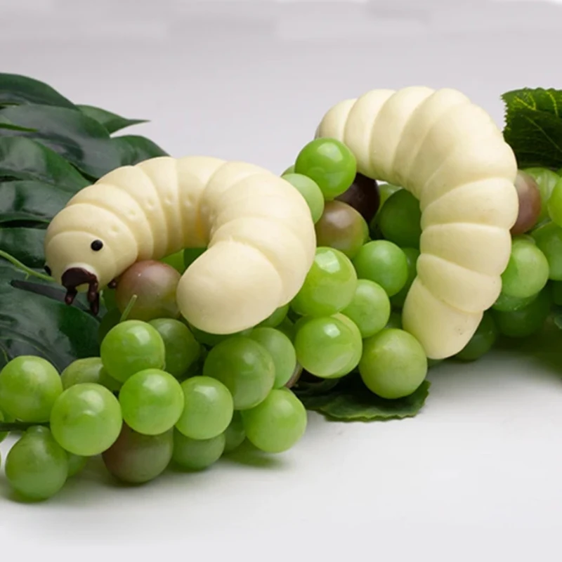 Jouets Mochi doux à rebond lent, Simulation de vers de farine de soja, jouet anti-Stress, jouet créatif et amusant à presser, Fidget sensoriel, cadeaux