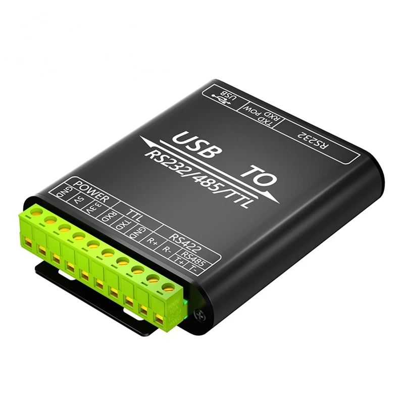 Convertisseur USB vers RS232/485/422/TTL avec puce CP2102, adaptateur USB isolé industriel avec protection multiple durable