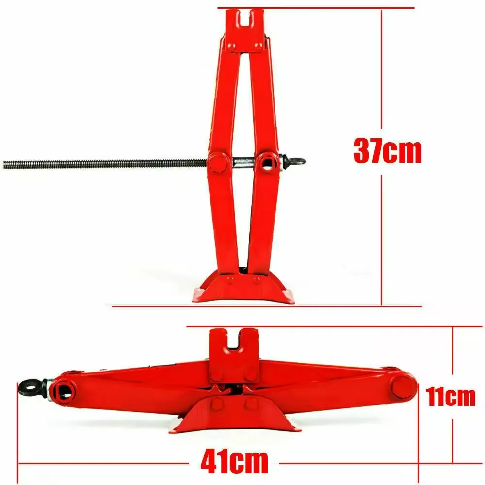 Steel Scissor Jack Stand para o reparo do carro, ferramentas de manutenção do veículo, 0.8T, 1T, 2T, 3T Tamanhos