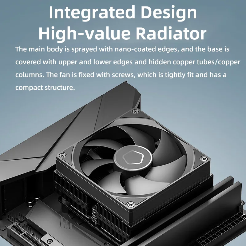 ID-COOLING IS-53 4 Heat Pipes PC Cooler 4PIN PWM Silent CPU Cooling Fan for LGA1700/115X/1200  AMD AM5/AM4 Small ITX Case