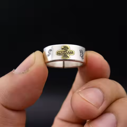 Buyee 925 Sterling Silver Ring Finger Eagle Open Ring for Woman Men Fashion Unique Animal Punk Fine Jewelry Circle with Box