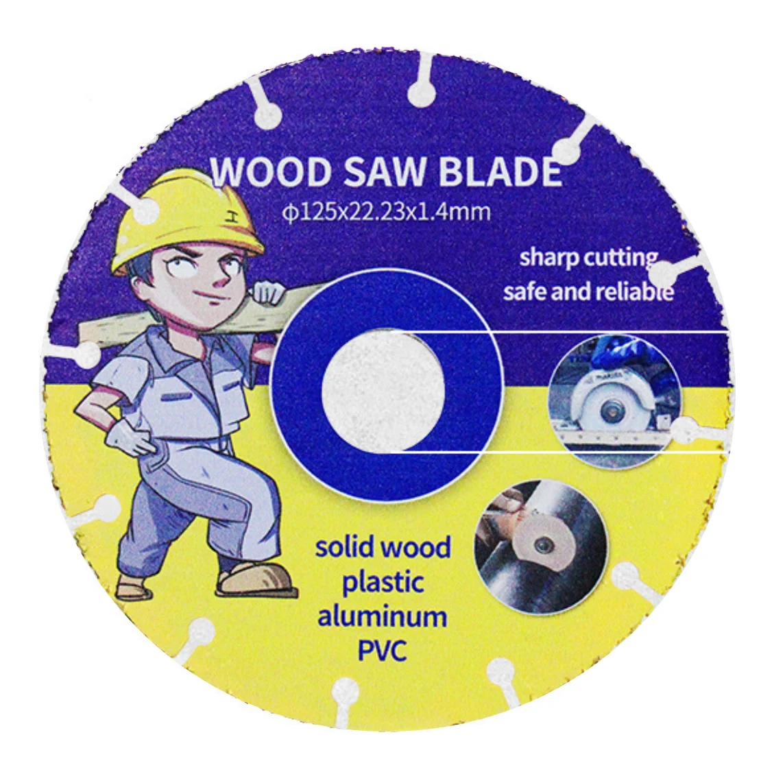 1 pcs 125mm Woodworking Saw Blade Solid Wood Board Aluminum Alloy Cutting Blade 4-inch Angle Grinder Alloy Saw Blade