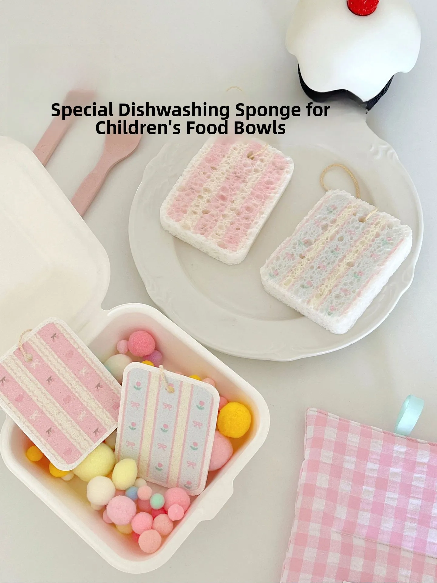 

Экологичная губка из древесной массы и хлопка для мытья детских тарелок, без микропластиков, для чистки детских принадлежностей