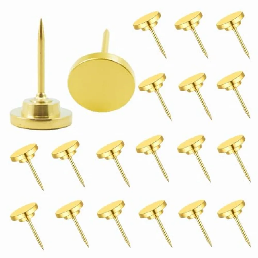 

30 Pcs Metal Push Pins Thumb Tacks or for Cork Board Bulletin Board, Photos Wall Maps, Picture Hanging and Other Offices School
