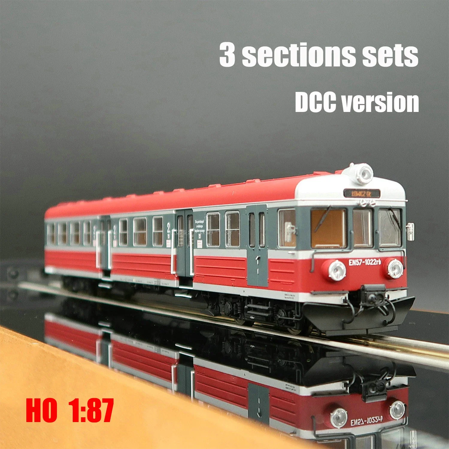 HO 1/87 Train Model German PIKO 51457 EN57 Intercity Train Three-section Group (DCC) Digital Sound Effect Polish Rail Car Toy