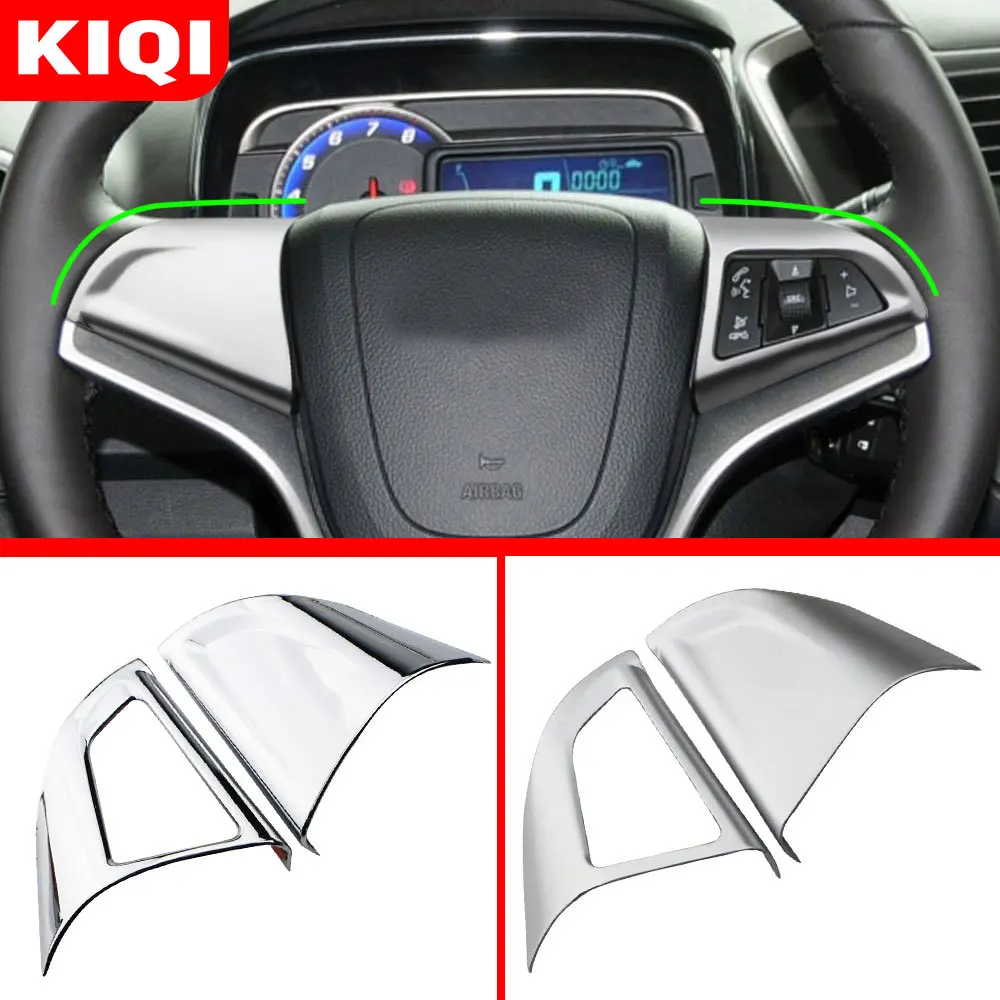 Car Chrome Steering Wheel Protective Cover Trim Car Sticker for Chevrolet Cruze Sedan Hatchback 2009 - 2015 Trax