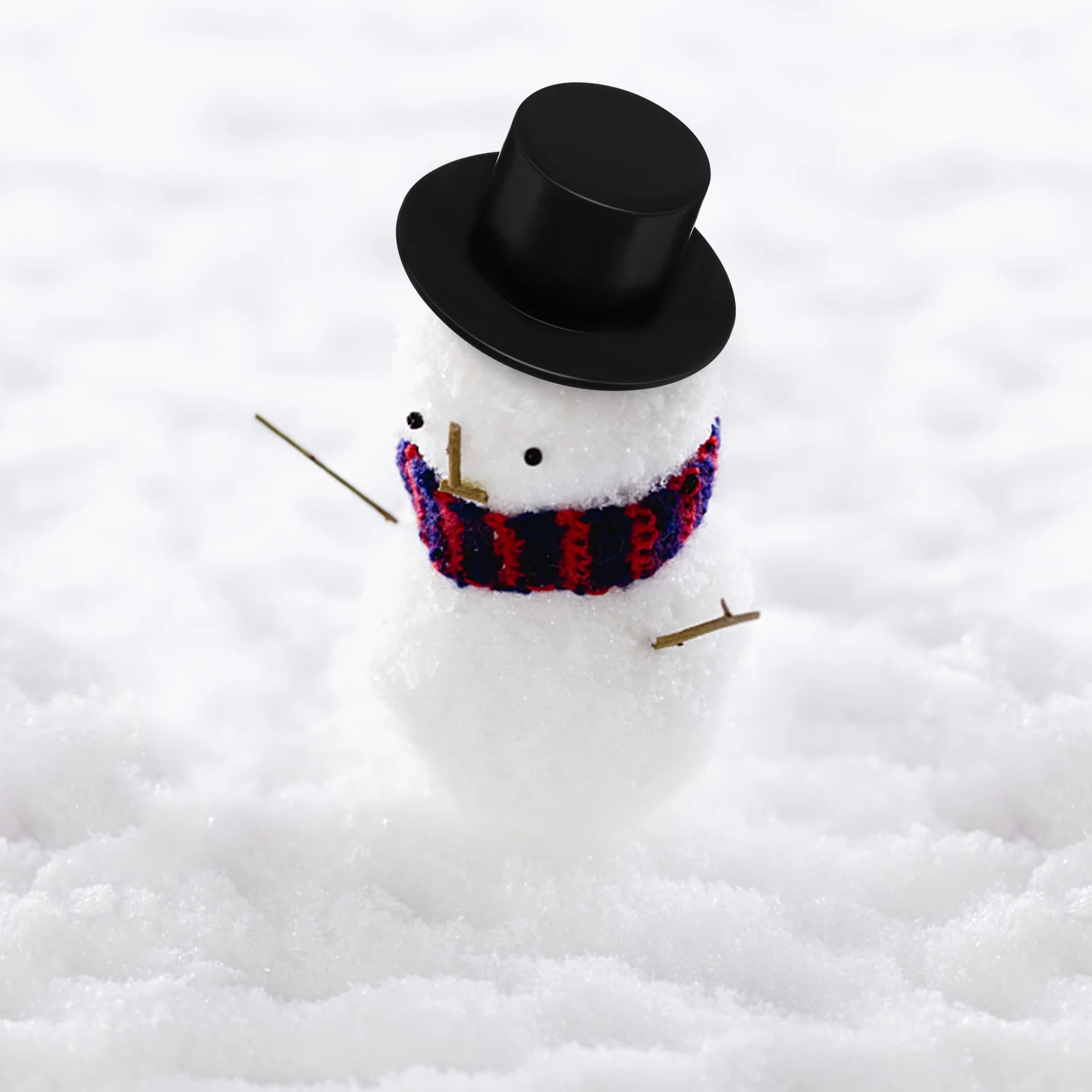 

60 Pcs Christmas Decoration Mini Hats Craft for Snowmen Snowman Decorative Black DIY Crafts