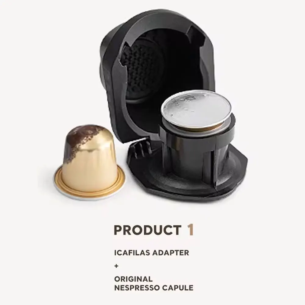 icafilas Reusable Adapter For Dolce Gusto for Piccolo XS Genio S Transform Holder Convertor fit Nespresso Capsule/Coffee Powder