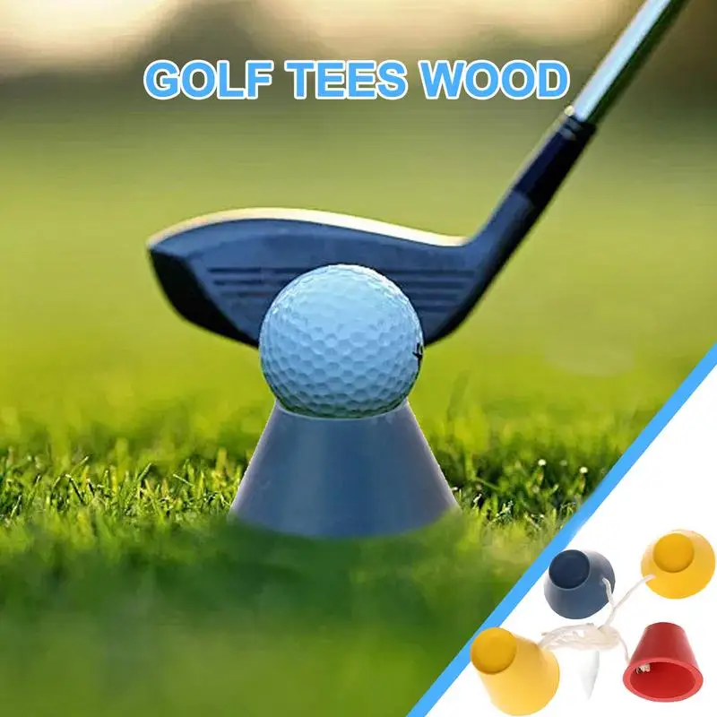 Golf Tees For Men Rubber Golf Mat Tees 4 Pieces Time-Saving Training Accessories Practice Tool For Chinese New Year Valentine's