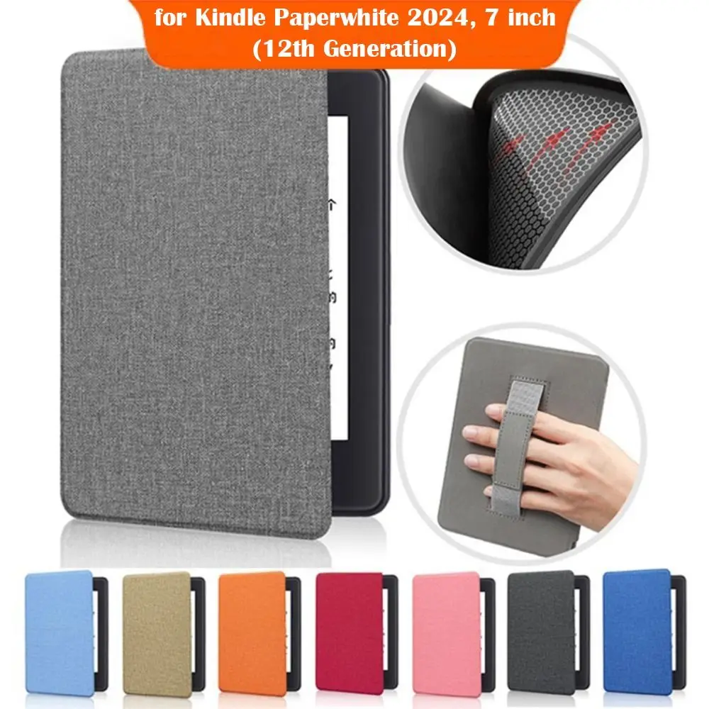 TPU Colorsoft Case Soft with Hand Support eReader Cover Slim Shockproof for Kindle Paperwhite 2024 7 inch (12th Generation)