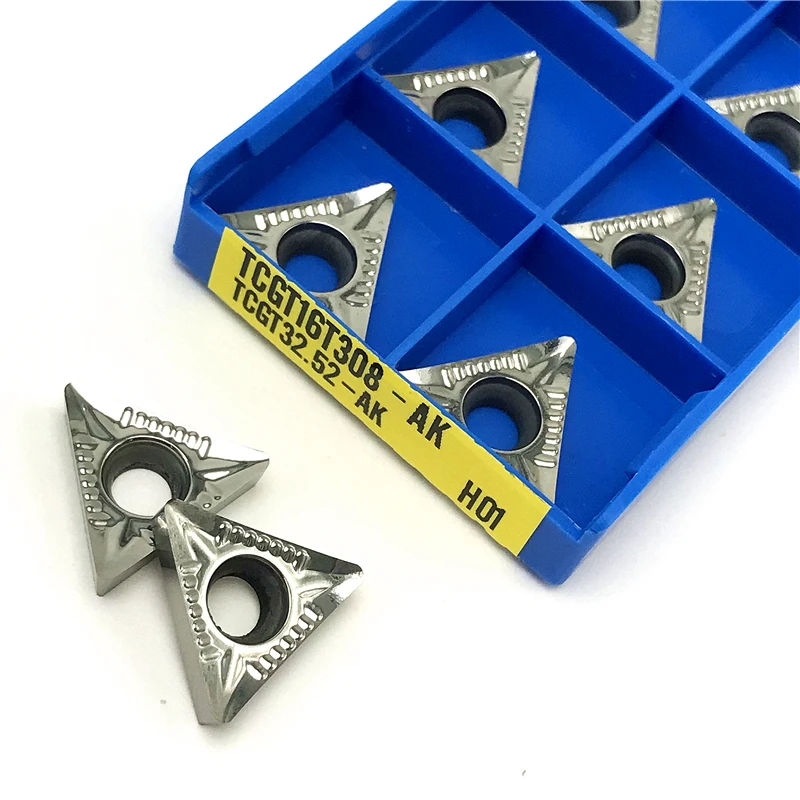 TCGT16T302 TCGT16T304 TCGT16T308 AK H01 الألومنيوم إدراج CNC أداة تحول داخلية مخرطة قطع النحاس الألومنيوم معالجة الخشب