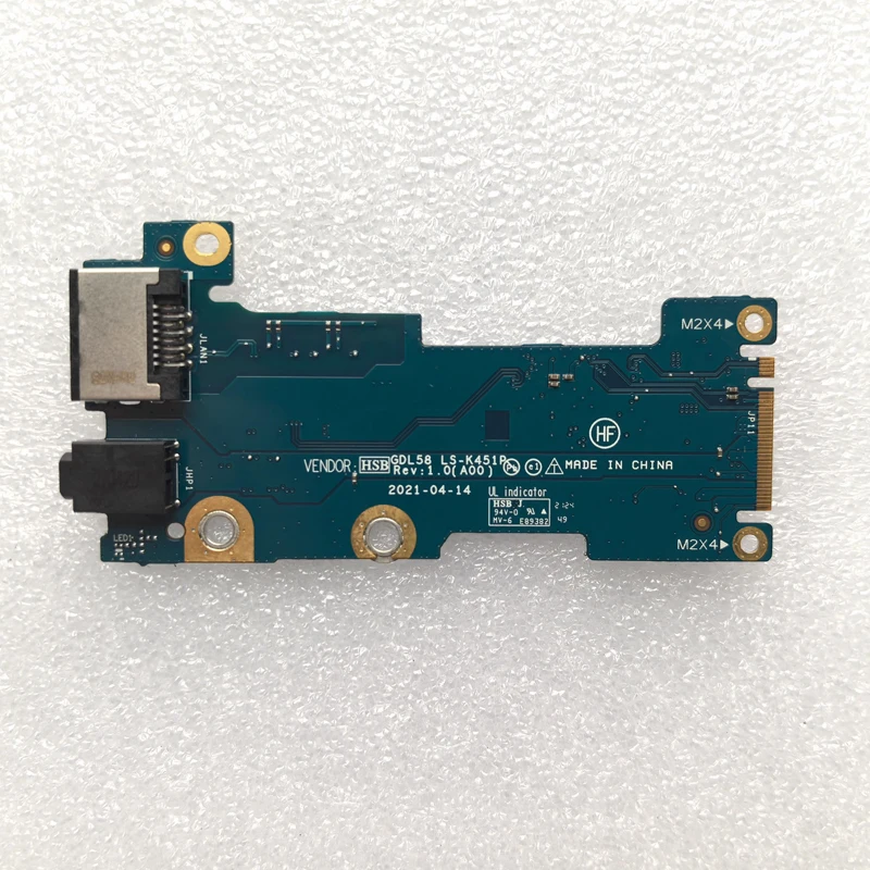 LS-K451P 03RR19 New Original For DELL Alienware M15 R6 GJ45 Laptop Audio Board CN-03RR19 3RR19 High Quality