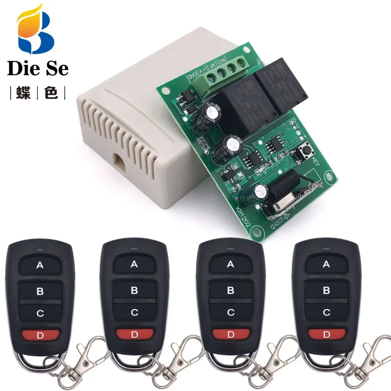 

433MHz Universal Garage Door Motor Controller DC 12V rf Relay Receiver for Remote Control Motor Forward and Backward