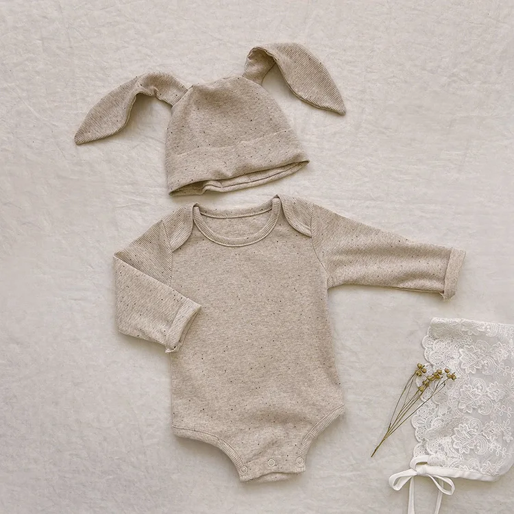 Autumn Newborn Infant Casual Jumpsuit Boy Girl Baby Cotton Romper Fashion Kid Bodysuit Toddler Solid One-piece Toddler Onesie