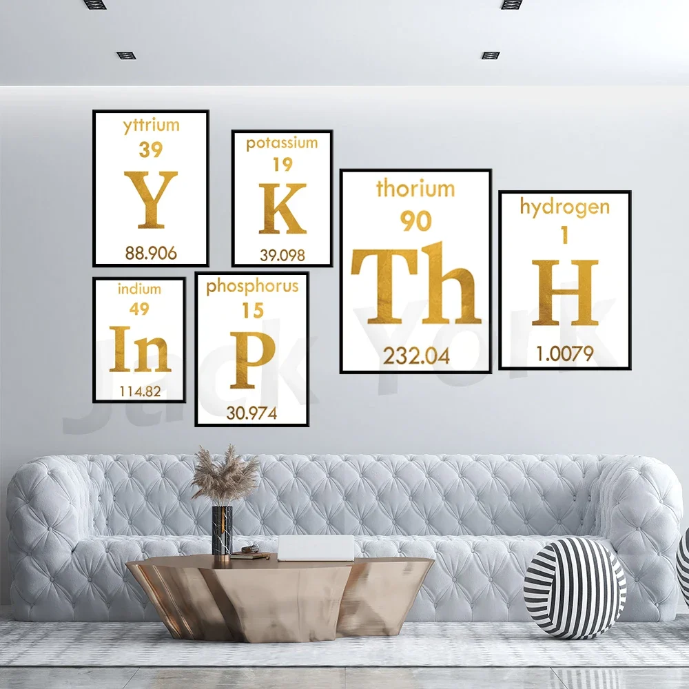Periodic Table Wall Art Foil Print - Periodic Table Of Elements - Science Lab Decor - Periodic Table Print - Table Of Elements
