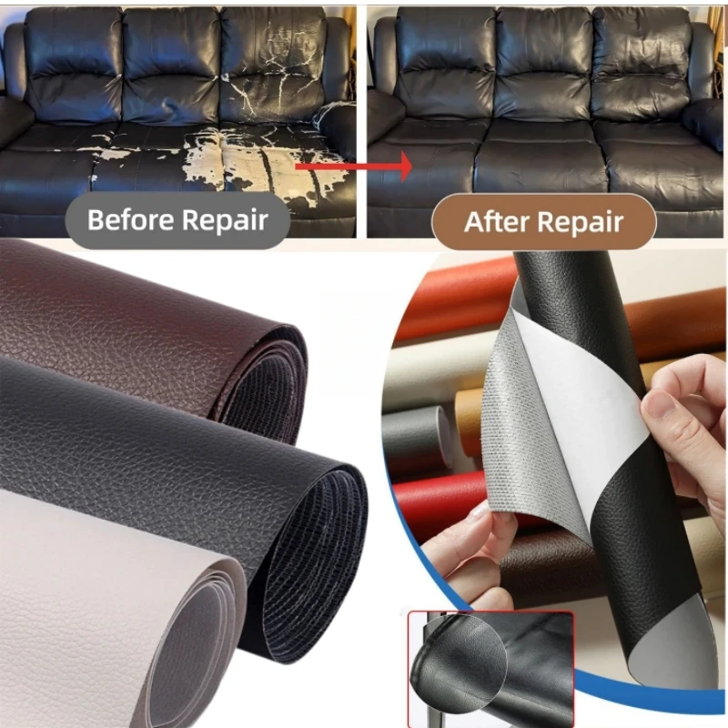 

Self Adhesive PU Leather Repair Kit,DIY Sofa Bed Car Seat Repair Patch,Waterproof Leather Renew Sticker for Motorcycle Furniture