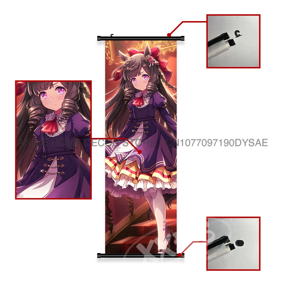 Anime giapponesi Wall Art Canvas Scrolls Immagini Umamusume:Pretty Derby Stampa Poster Personaggio del gioco Decorazioni per la casa Appeso dipinto