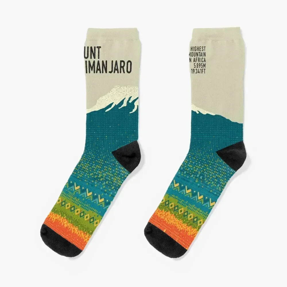 Mount Kilimanjaro Socks football New year's valentine gift ideas retro Women's Socks Men's