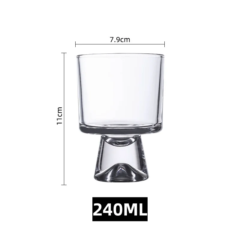 Copo de vidro de extração a frio Copo de água do agregado familiar Copo de bebidas minimalista Caneca de café gelado Copos latte para café Cálice de