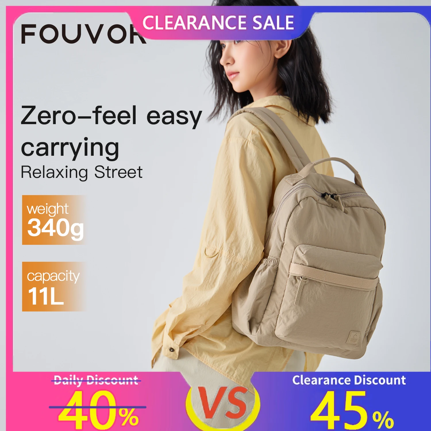 

Fouvor Large Women's Backpack Casual Fashion Sports Backpack 2025 Trend Nylon Waterproof School Bags Teenage Youth Bags 3071-07