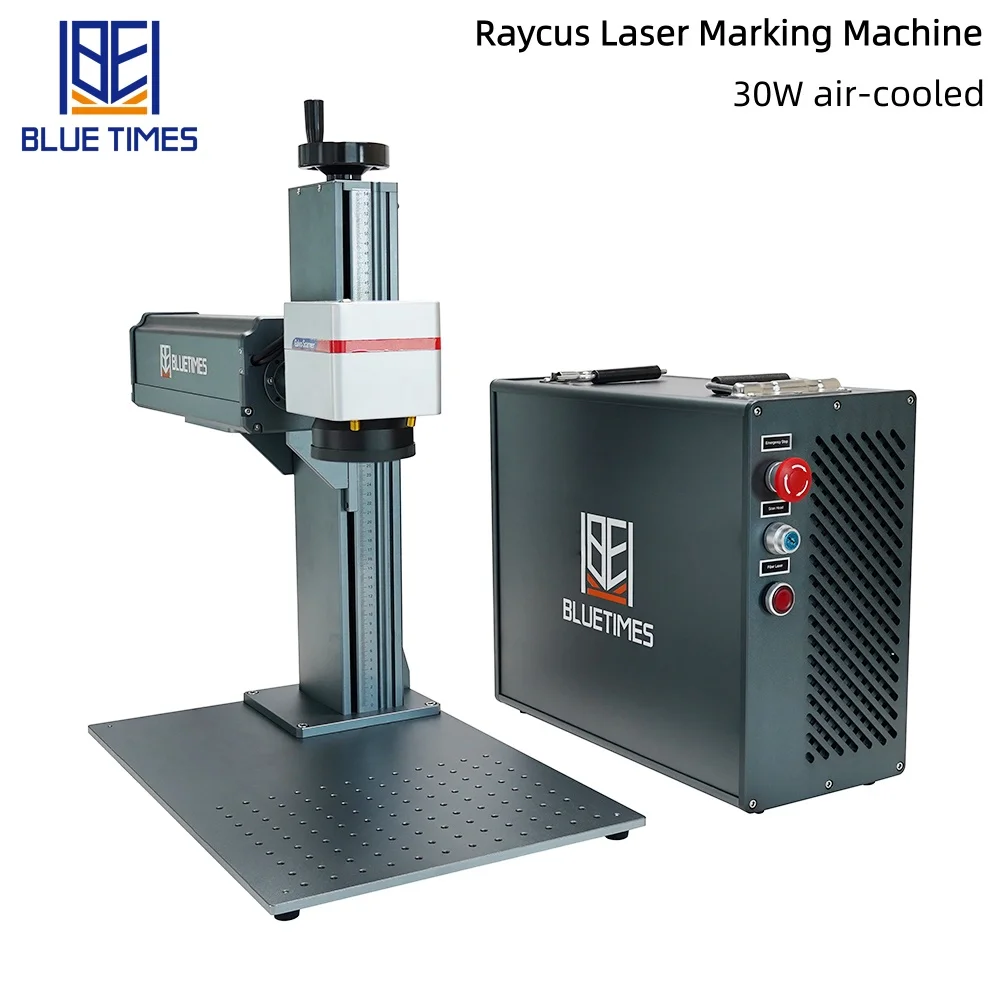 Bluetimes Air-Cooled Raycus Laser Marking Machine Dual Red Lasers Are Used For Cutting And Engraving Metal Materials, Among Othe