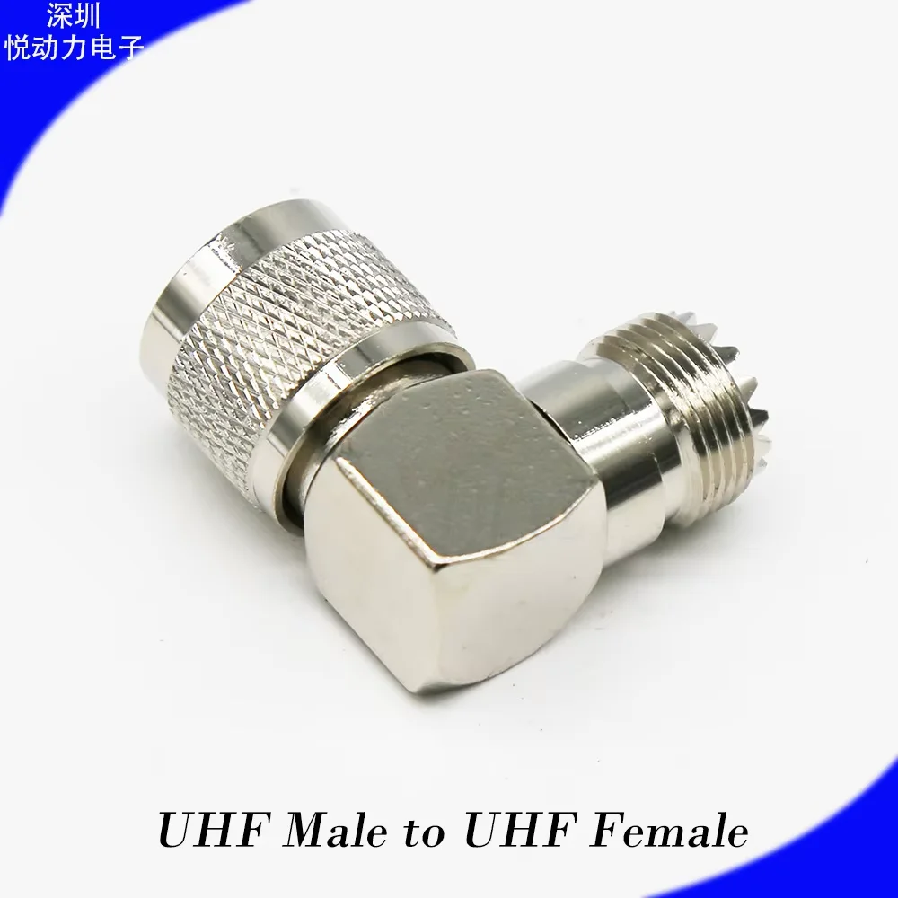 Coaxial Connector/RF Adapter UHFKJW 90 Degree UHF Plug Male PL259 To SO239 Female