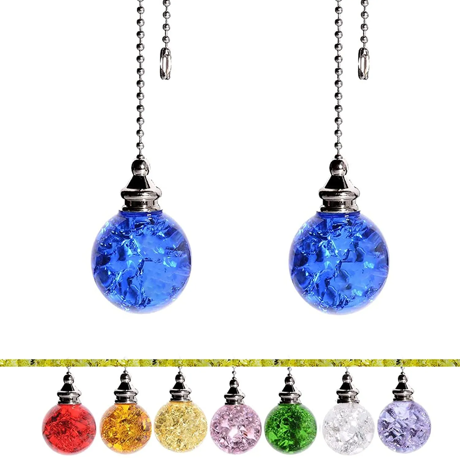 Home Decoration Ceiling Fan for zip Per 2 Pcs for crystal for crystal Material For Ceiling Fans Rich Colors Beautify Home