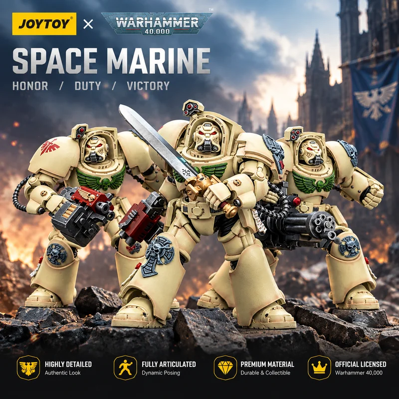 Joytoy 1/18 Warhammer 40k Dark Angels Deathwing Terminator Action Figure Collectible Model Toy For Adult Hobby Display view 2
