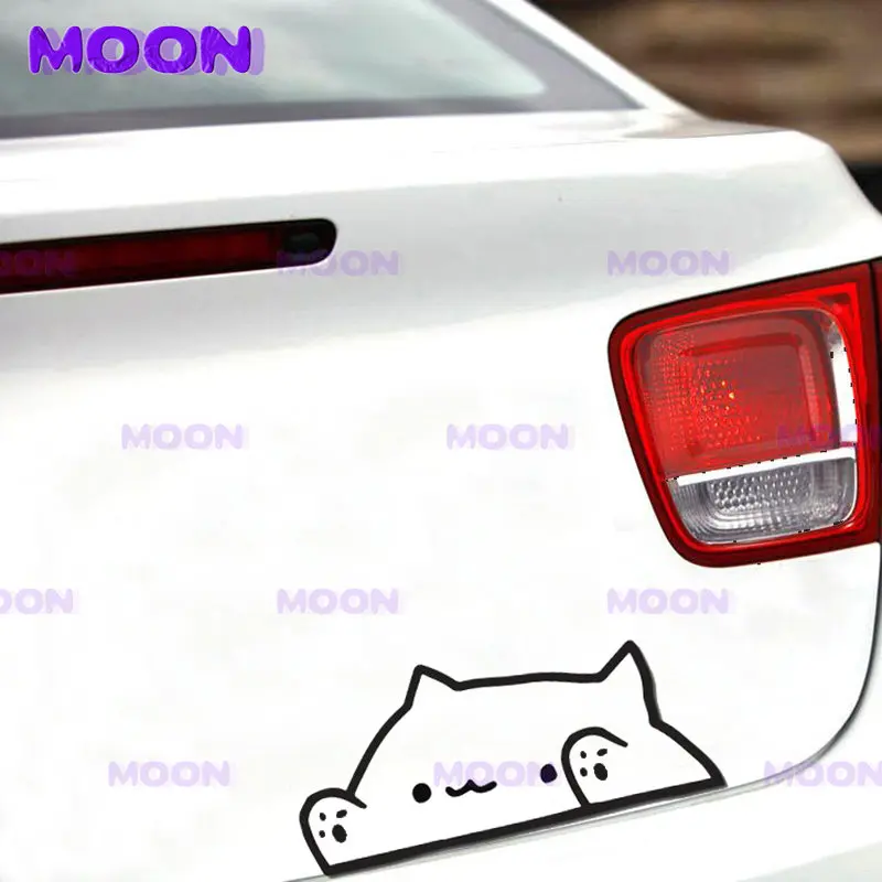 Car Stickers Cute Bongo Cat Vinyl Decals Waterproof Occlusion Scratch Car Bumper Window Stickers,20CM